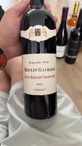 Vin Rouge sec Moulin-Galhaud 2016 France Bordeaux Saint-Émilion Grand Cru AOC Grand Cru