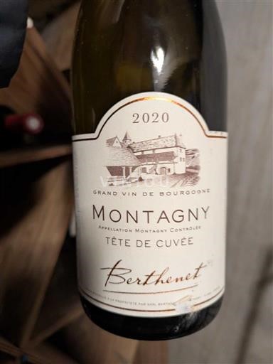 Borgoña Montagny Berthenet Tête de 2020