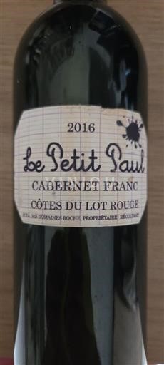Sudoeste Côtes del Lot Le Petit Paul Cabernet Franc 2016