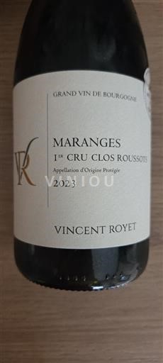Bourgogne Maranges Premier Cru Vincent Royet 1er Cru Clos Roussots 2023