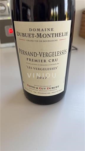 Burgundy Pernand-Vergelesses Premier Cru Domaine Dubuet-Monthelie Les Vergelesses 2017