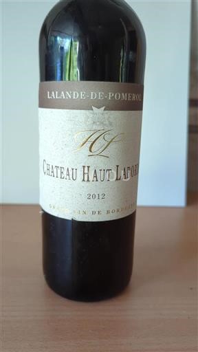 Vin Rouge sec Château Haut Laborde 2012 France Bordeaux Lalande-de-pomerol AOC
