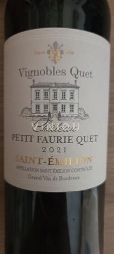 Bordéus Saint-Émilion Château Petit Faurie de Quet 2021