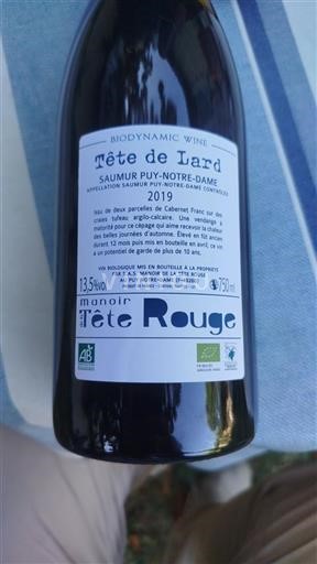 Loirevallei Saumur Puy-Notre-Dame Manoir de la Tête Rouge Tête de Lard 2019