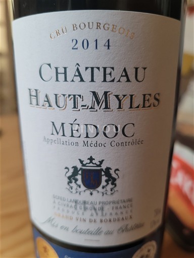 Burdeos Médoc Cru Bourgeois Château Haut-Myles 2014