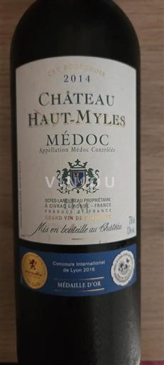 Bordeaux Médoc Cru Bourgeois Château Haut-Myles 2014
