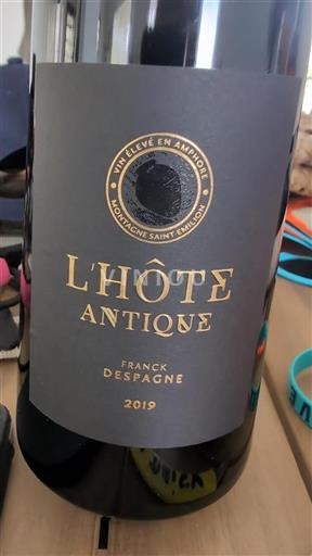 Bordeaux Montagne Saint-Émilion L'Hôte Antique 2019