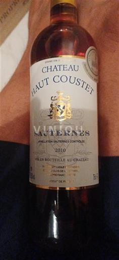 Burdeos Sauternes Château Haut Coustet 2010