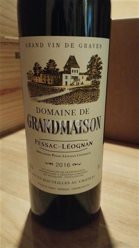 Bordeaux Pessac-Léognan Domaine Grandmaison 2016