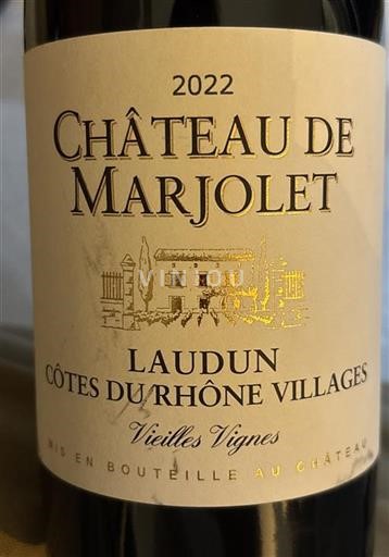 Valle del Ródano No especificado Château Marjolet Vieilles Vignes 2022
