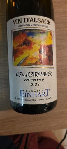 Alsazia Grand Cru Domaine Einhart Westerberg 2007