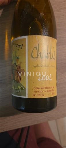 Borgoña Chablis Vignoble Guillaume Vincent 2002