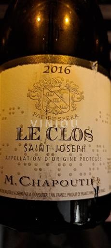 Thung lũng Rhône Saint-Joseph M. Chapoutier Le Clos 2016