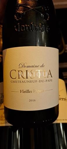 Údolí Rhôny Châteauneuf-du-Pape Domaine Cristia Vieilles Vignes 2016