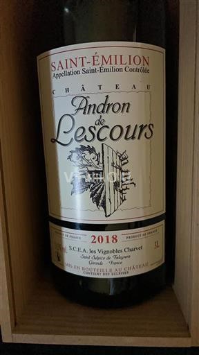 Bordéus Saint-Émilion Château Andron de Lescours 2018