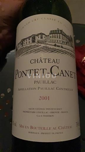 Bordeaux Pauillac Grand Cru Château Pontet-Canet 2001