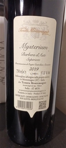 Piëmont Barbera d'Asti Tenuta Montemagno Mysterium 2019