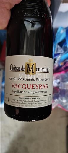 Thung lũng Rhône Vacqueyras Château Montmirail des Saints Papes 2015