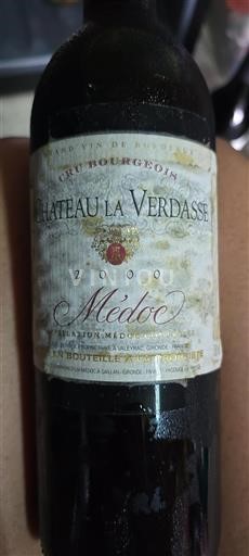 Bordeaux Médoc Cru Bourgeois Château La Verdasse 2000