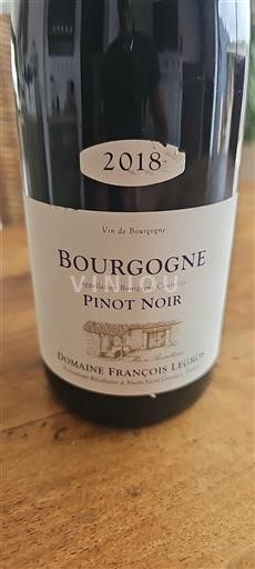 Burgundi Bourgogne Domaine François Legros 2018