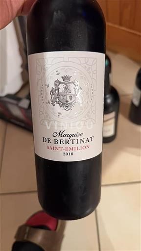 Bordeaux Saint-Émilion Marquise de Bertinat 2018