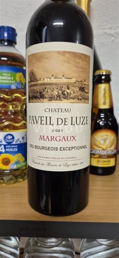 Bordéus Margaux Cru Bourgeois Exceptionnel Château Paveil de Luze 2021