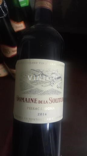 Bordeaux Pessac-Léognan Domaine La Solitude 2014