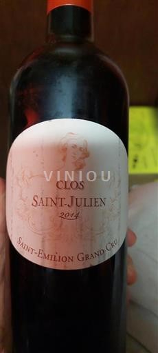 Bordeaux Saint-Émilion Grand Cru Clos Saint-Julien 2014