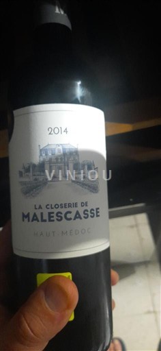Bordéus Haut-Médoc La Closerie de Malescasse 2014