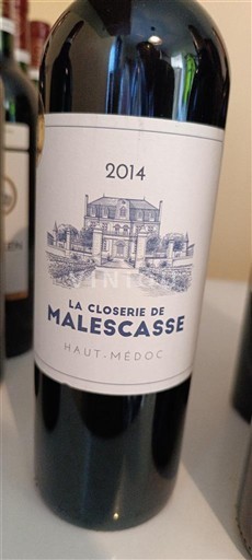 Bordeaux Haut-Médoc La Closerie de Malescasse 2014