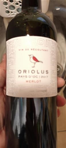 Languedoc og Roussillon Pays d'Oc Oriolus 2017