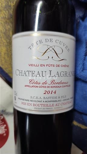 Bordeaux Côtes-de-Bordeaux Château Lagrange Tête de 2014