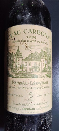 Bordeaux Pessac-Léognan Grand Cru Château Carbonnieux 1986
