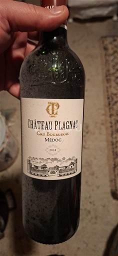 Bordoja Médoc Cru Bourgeois Château Plagnac 2018