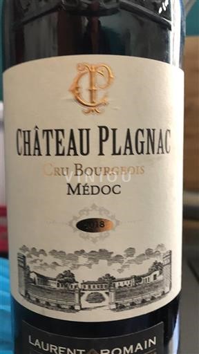 Bordéus Médoc Cru Bourgeois Château Plagnac 2018