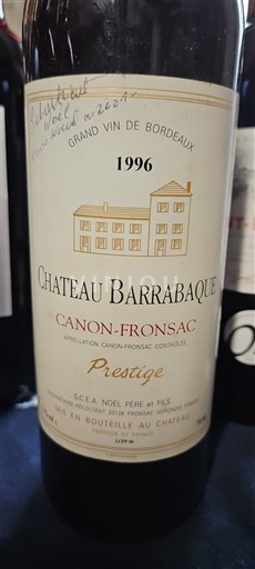 Bordeaux Canon-Fronsac Château Barrabaque Prestige 1996