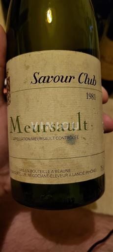 Burgundija Meursault Savour Club 1981