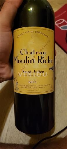 Bordeaux Saint-Julien Château Moulin Riche 2001