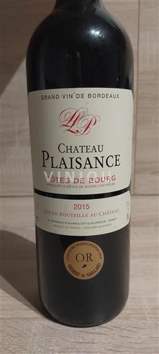 Bordeaux Côtes-de-bourg Château Plaisance 2015