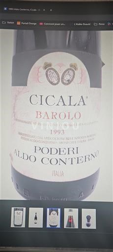 Piedmont Barolo Poderi Aldo Conterno Cicala 1993