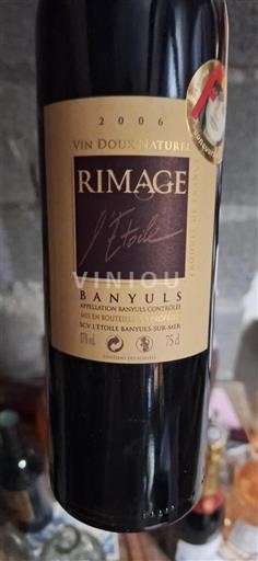 Rosellón Banyuls SCV l'Étoile Banyuls-sur-Mer Rimage l'Étoile 2006