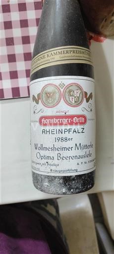 Palatinat Pfalška Hornberger-Orth Wollmesheimer Mütterle Optima Beerenauslese 1988