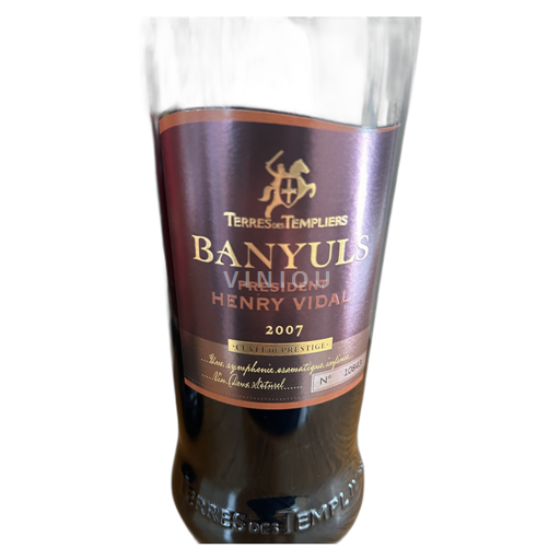 Roussillon Banyuls Grand Cru Terre des Templiers Henry Vidal 2007