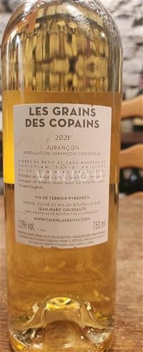 Sud-Ovest Jurançon Camin Larredya Les Grains des Copains 2021