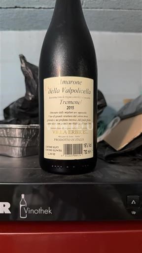 Véneto Amarone della Valpolicella Villa Erbice Tremenel 2015