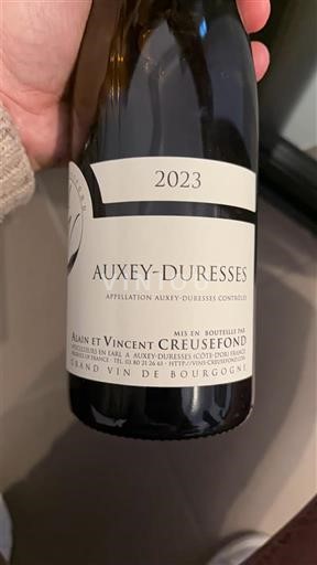 Burgundi Auxey-Duresses Alain et Vincent Creusefond 2023