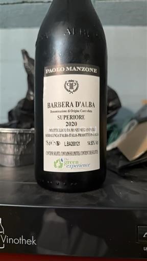 Piemonte Barbera d'Alba Paolo Manzone Superiore 2020