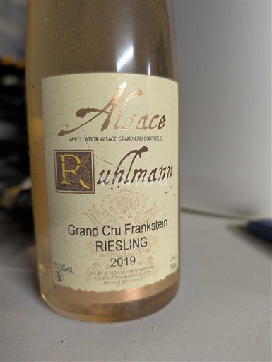 Alsace Riesling Grand Cru Ruhlmann Grand Cru Frankstein 2019