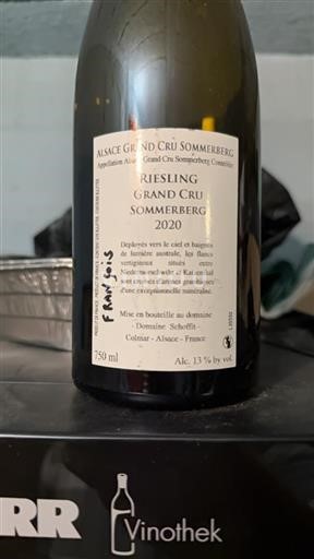 Alsacia Riesling Grand Cru Domaine Schoffit Grand Cru Sommerberg 2020