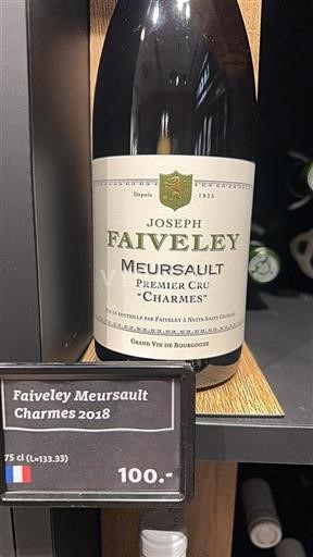 Borgoña Meursault Premier Cru Joseph Faiveley Charmes 2018